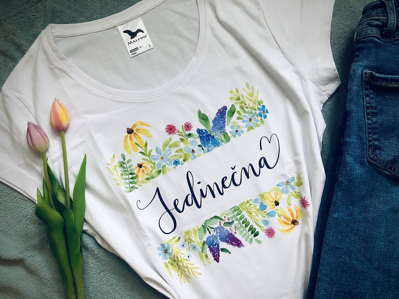 Dámske tričko "Jedinečná" ( farebné)