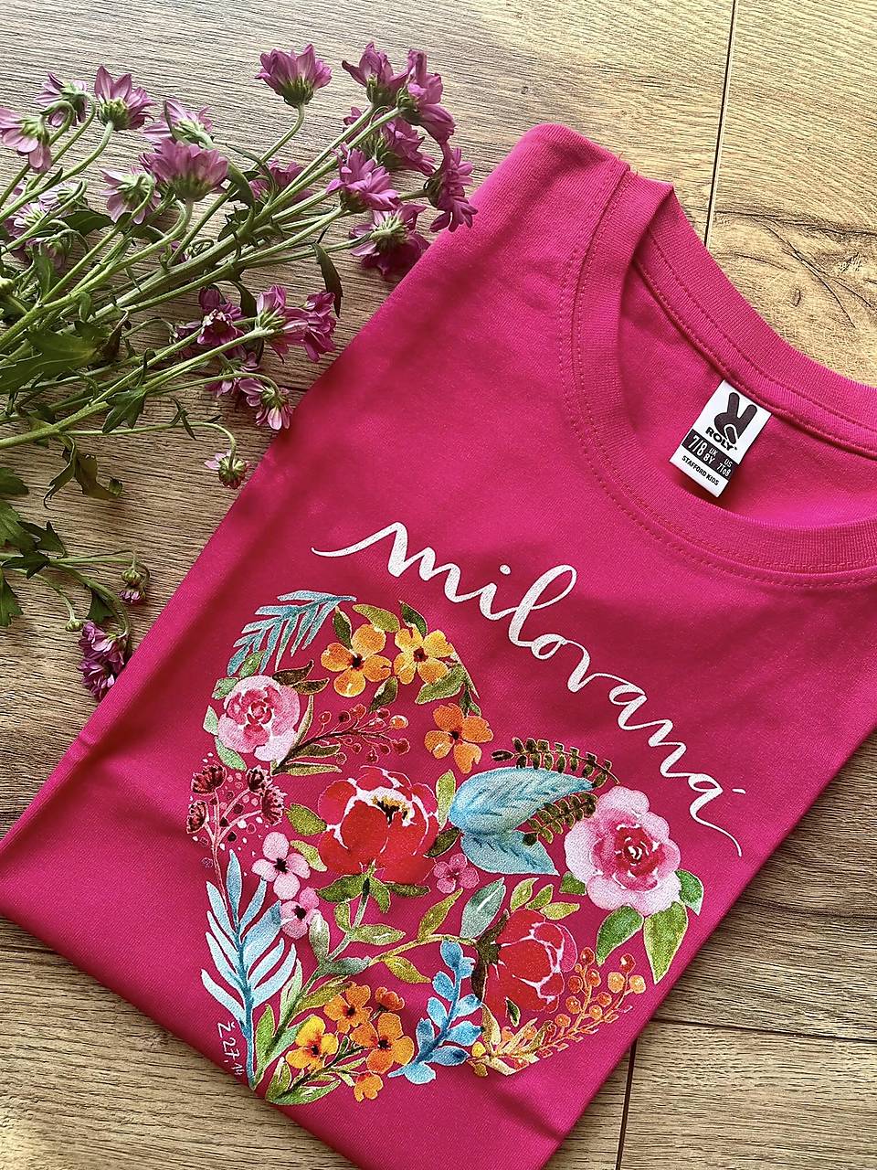 Detské tričko (Milovaná cyklamenova 7-8r)