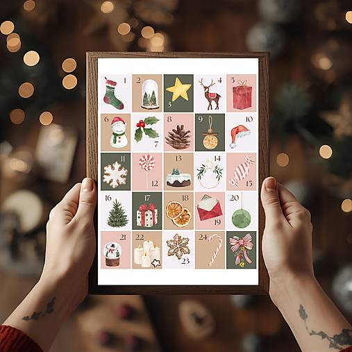 Papiernictvo - Adventné čísla na adventný kalendár PDF - 17922418_