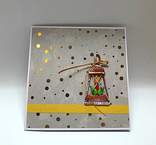 Papiernictvo - Vianočná pohľadnica ... lampášik II - 17928252_