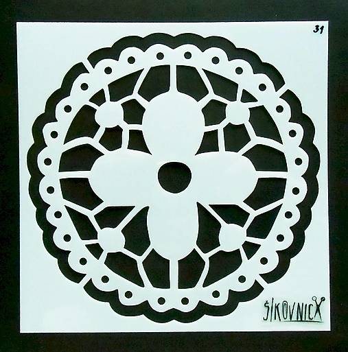 - 50% šablóna 15x15 cm, mandala/ornament, pôvod.cena 2,50€ (m15-31)