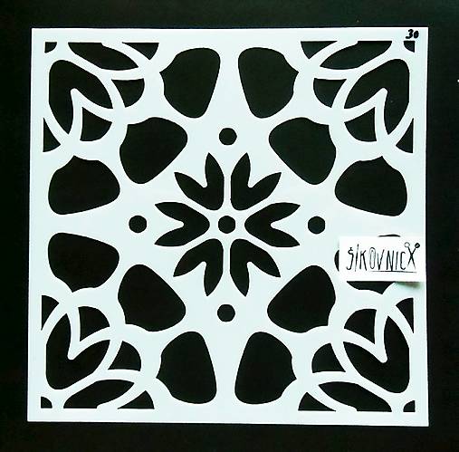 - 50% šablóna 15x15 cm, mandala/ornament, pôvod.cena 2,50€ (m15-30)