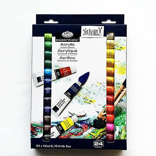- 50% sada akrylových farieb, 24x12ml, Royal&Langnickel, pôvod.cena 29€