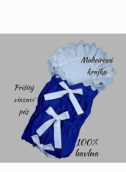 Detský textil - ✨️ DOPREDAJ ✨️ Kráľovská modrá perinka s dvojvolánikom - 17925809_