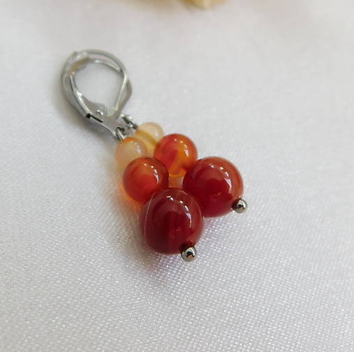 Náušnice - Karneol - 17928709_