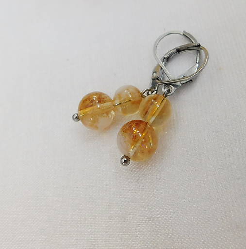 Náušnice - Citrín - 17928750_