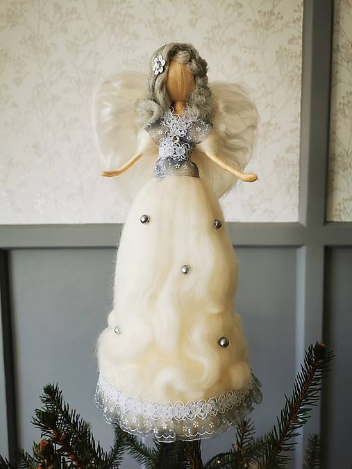 Dekorácie - Anjel svietiaci Bella - 17925971_