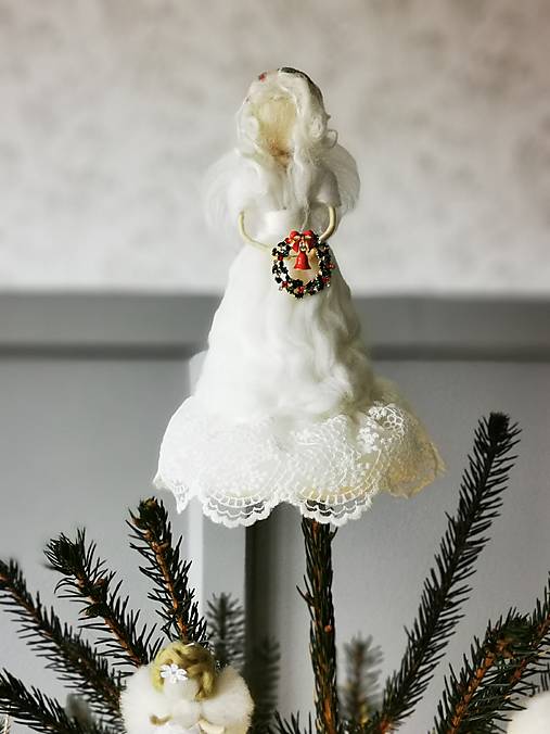 Dekorácie - Anjel na špic stromčeka - 17926050_