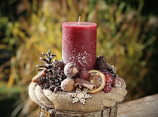 Svietidlá - Vianočný svietnik - 17926231_