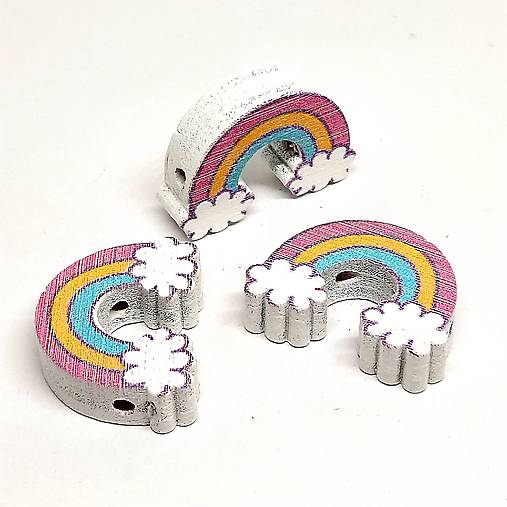 Drevená ozdoba dúha -1ks