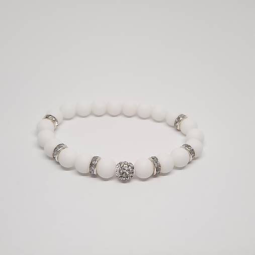 Náramok - biely ónyx