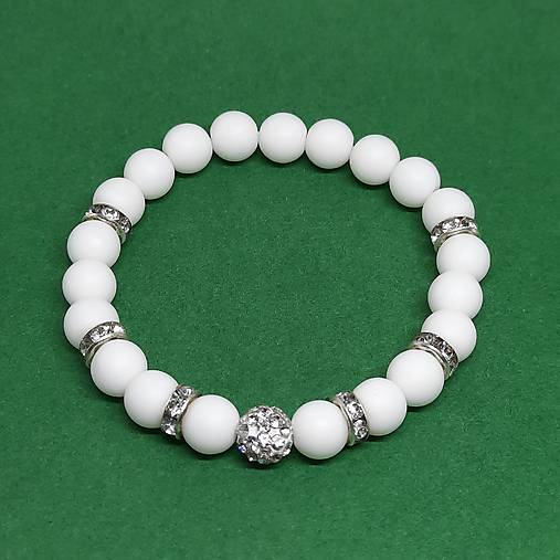 Náramok - biely ónyx