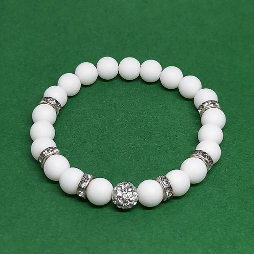 Náramok - biely ónyx