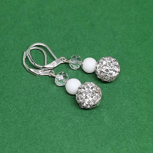 Náušnice - biely ónyx