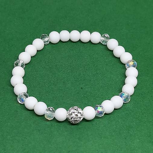 Náramok - biely ónyx