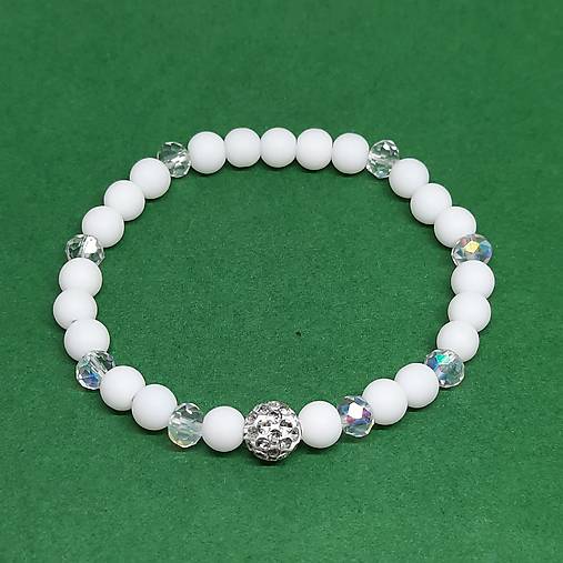 Náramok - biely ónyx