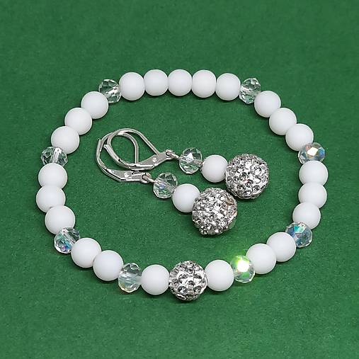 Náramok - biely ónyx