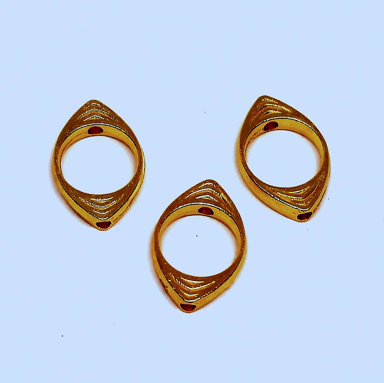 Rám na korálky-1ks (15x10/8mm-zlatá tmavá)