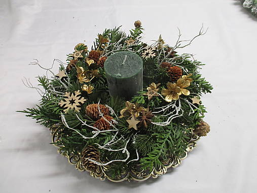 Dekorácie - Vianočný svietnik - 17928940_