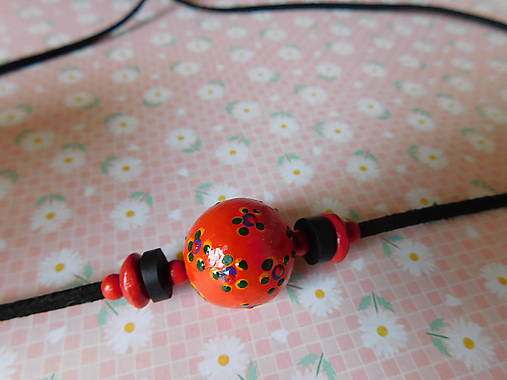 Náhrdelníky - náhrdelník maľovaný kvietok - Výpredaj! - 17928522_