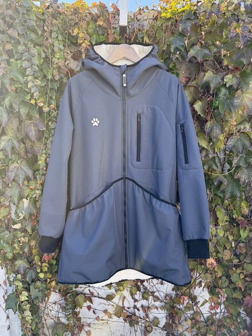 Výcviková bunda baranček- Tmavošedá