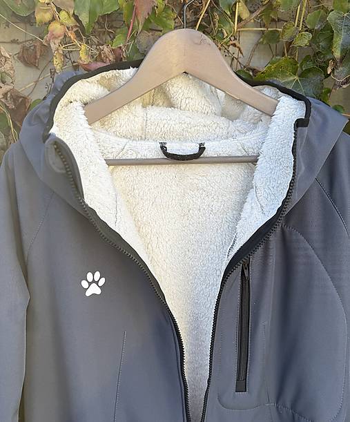 Výcviková bunda baranček- Tmavošedá