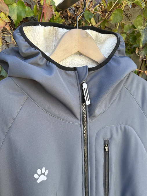 Výcviková bunda baranček- Tmavošedá