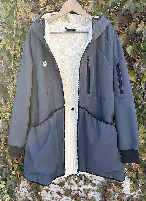 Výcviková bunda baranček- Tmavošedá