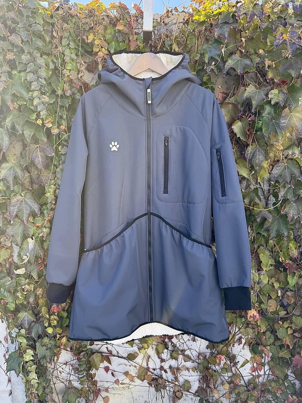 Výcviková bunda baranček- Tmavošedá