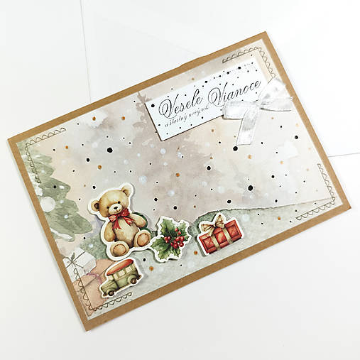 Papiernictvo - Pod vianočným stromčekom - vianočný pozdrav, pohľadnica - 17929228_