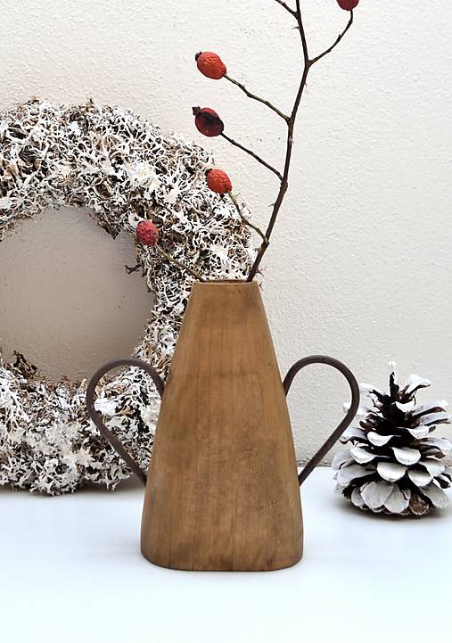 Dekorácie - Vázička "stará" s ušami - 17926646_