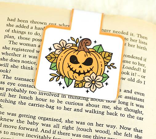 Magnetická záložka Útulná jeseň (Kvetinová tekvica)