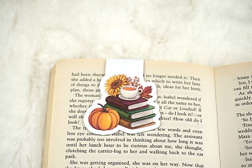 Magnetická záložka Útulná jeseň (Jesenné čítanie)