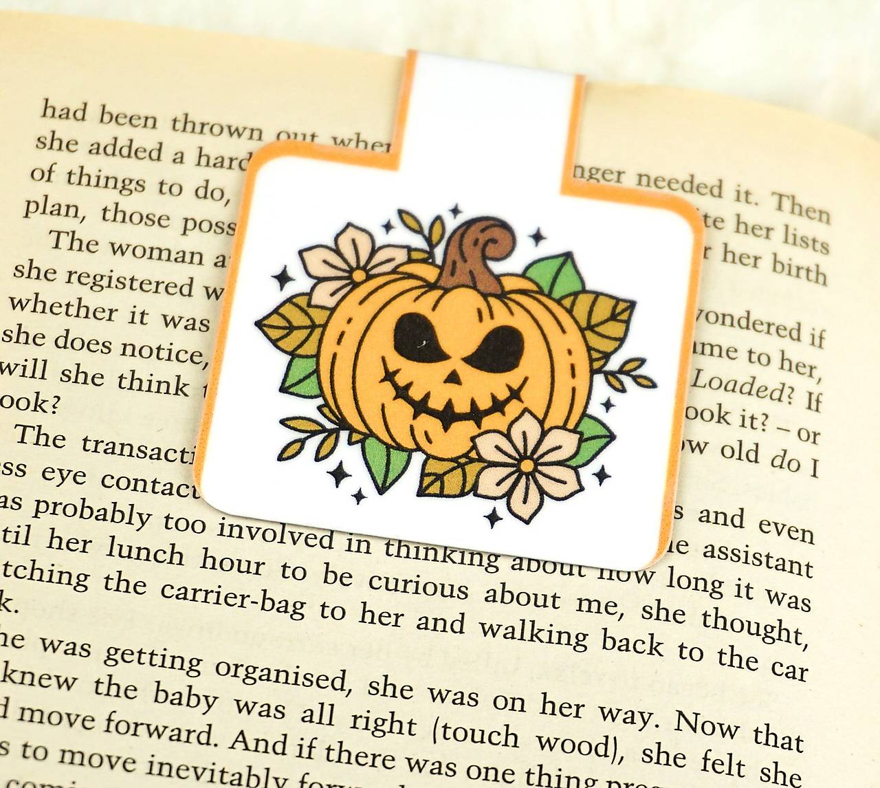 Magnetická záložka Útulná jeseň (Kvetinová tekvica)