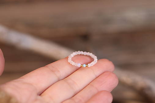 Prsteň mesačný kameň, larimar