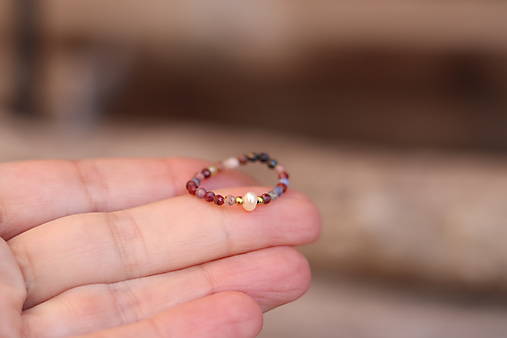 Prsteň korund, perla