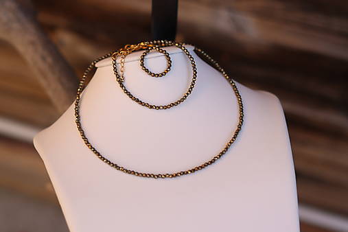 3-dielna súprava šperkov - pyrit