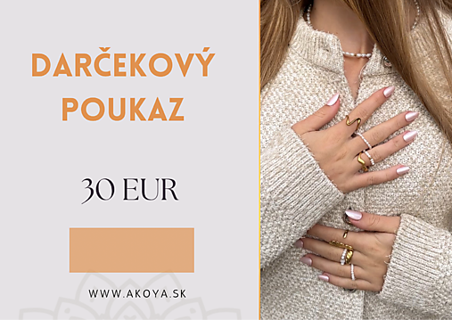 Darčekový poukaz 30 Eur