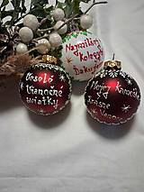 Dekorácie - Vianočná gula malovaná  voskom ,doplnená ručným písaním..... - 17926119_