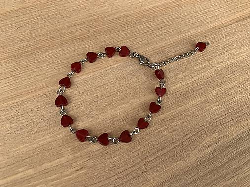 Náramky - náramok Jadeitové srdiečka - oceľ - 17929112_