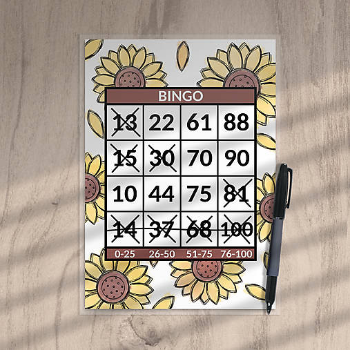 Hračky - Bingo Floral with petals watercolour - na zábavu aj upevnenie učiva - 17927086_