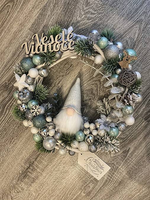 Iné doplnky - Veniec tyrkysovo-biely - 17928827_