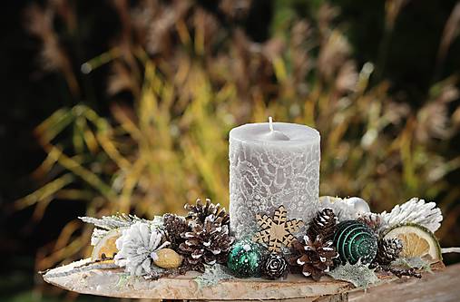 Svietidlá - Vianočný svietnik - 17930346_