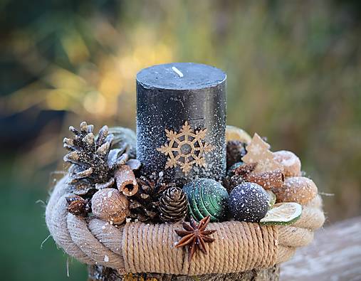 Svietidlá - Vianočný svietnik - 17931382_