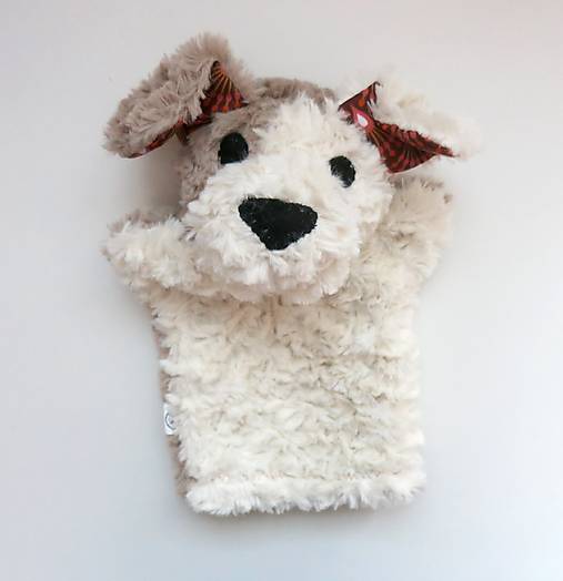 Maňuška psík chlpatý - Smotanosivohnedý s hnedými uškami