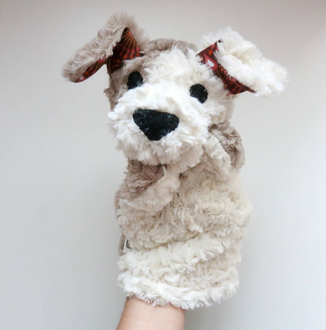 Maňuška psík chlpatý - Smotanosivohnedý s hnedými uškami