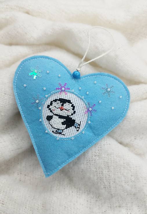 Dekorácie - S láskou pre Teba Vianočná edícia (tučniak) - 17931952_