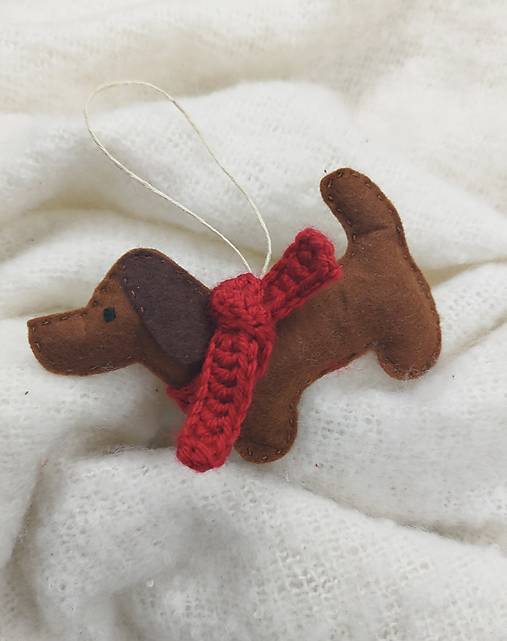 Dekorácie - Psík so šálom - 17931964_