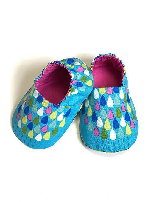 Detské topánky - Detské Capačky Kvapky 6-9 mesiacov - 17931414_