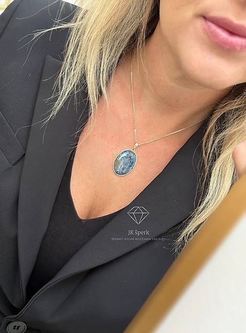 Zlatý 585/1000 (14karátový) prívesok s pietersitom